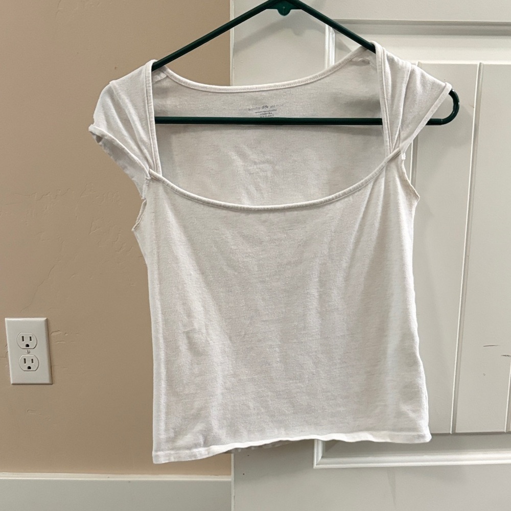 Brandy Melville White Scoop Neck Tank